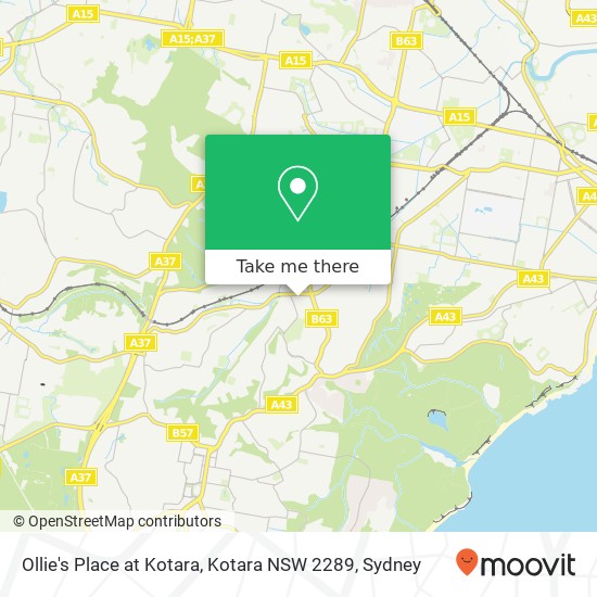 Mapa Ollie's Place at Kotara, Kotara NSW 2289