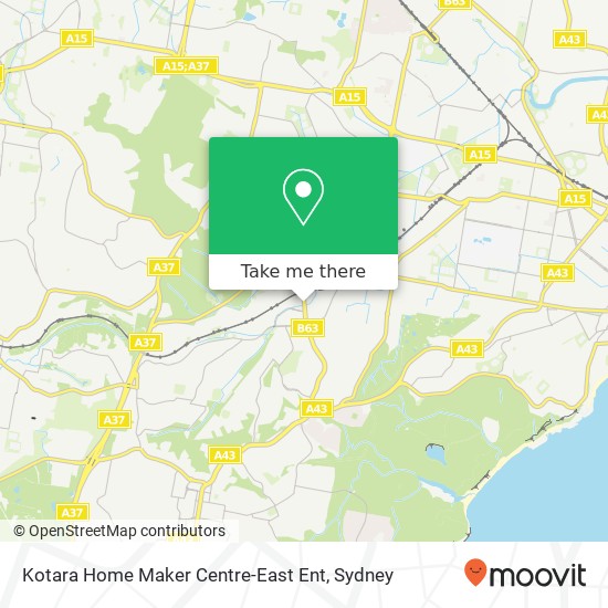 Kotara Home Maker Centre-East Ent map