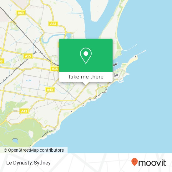 Le Dynasty, Darby St Cooks Hill NSW 2300 map