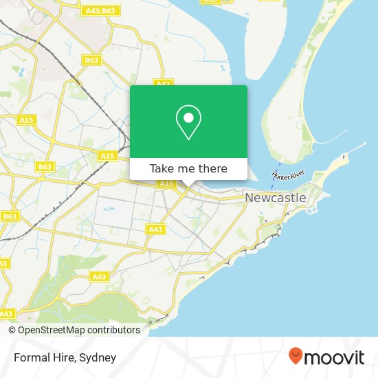 Formal Hire, Hunter St Newcastle West NSW 2302 map