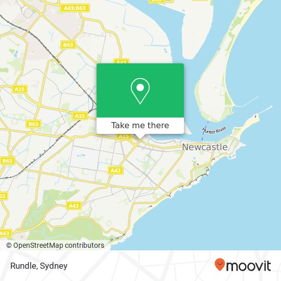Rundle, Hunter St Newcastle West NSW 2302 map