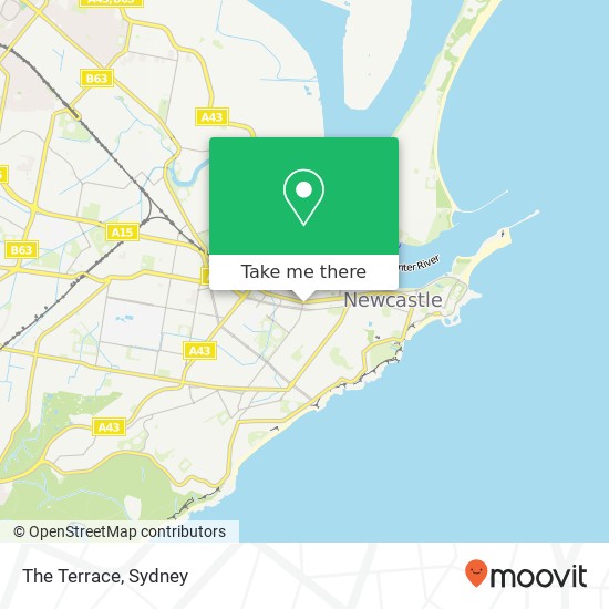 The Terrace, 529 Hunter St Newcastle NSW 2300 map