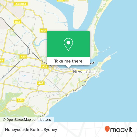 Honeysuckle Buffet, 5 Honeysuckle Dr Newcastle NSW 2300 map
