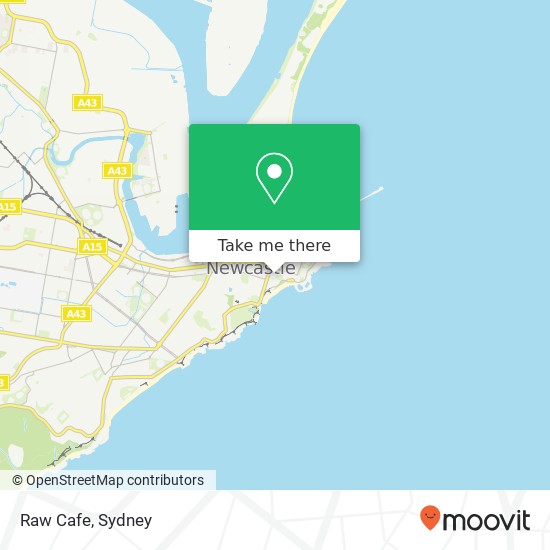 Raw Cafe, Hunter St Newcastle NSW 2300 map