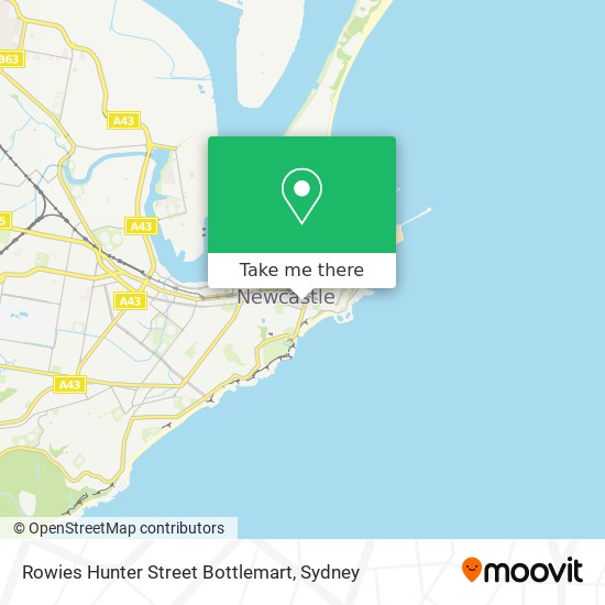 Rowies Hunter Street Bottlemart map