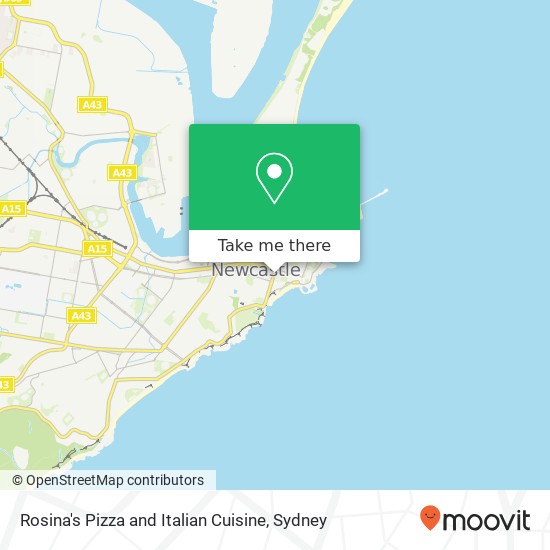 Rosina's Pizza and Italian Cuisine, Hunter St Newcastle NSW 2300 map