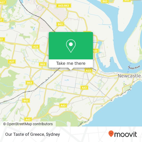 Our Taste of Greece, Dixon St Hamilton NSW 2303 map