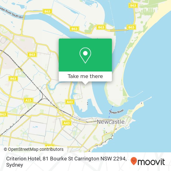 Criterion Hotel, 81 Bourke St Carrington NSW 2294 map