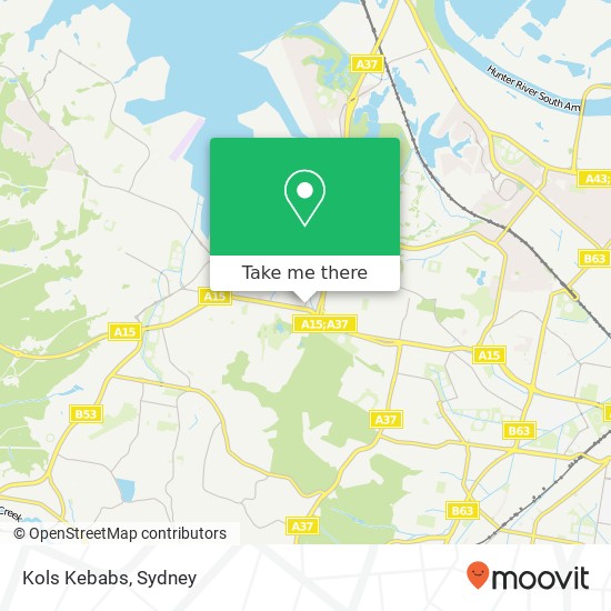 Kols Kebabs, Blue Gum Rd Jesmond NSW 2299 map