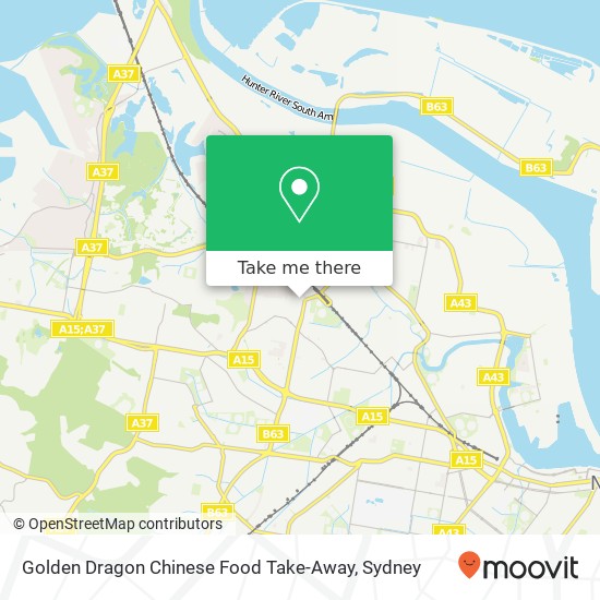 Mapa Golden Dragon Chinese Food Take-Away, Station St Waratah NSW 2298