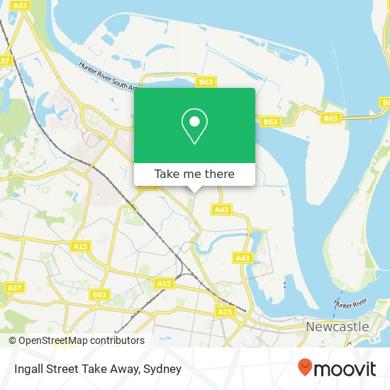 Mapa Ingall Street Take Away, Ingall St Mayfield NSW 2304