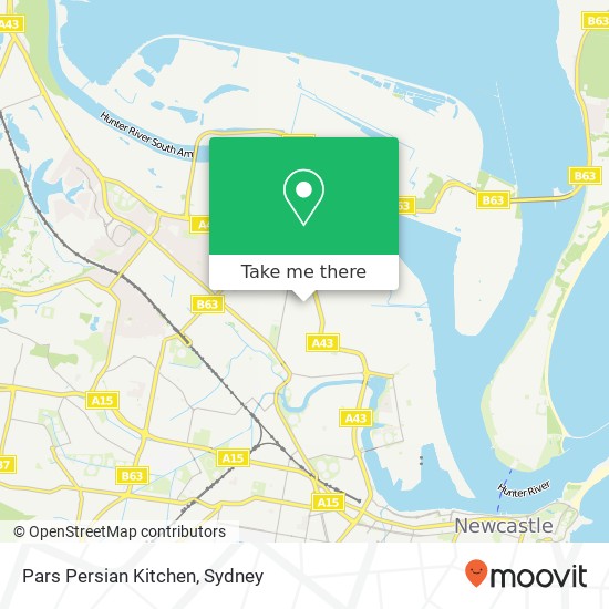 Pars Persian Kitchen, Kitchener Pde Mayfield East NSW 2304 map