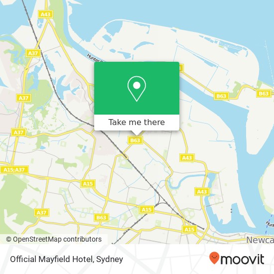 Official Mayfield Hotel, 284 Maitland Rd Mayfield NSW 2304 map