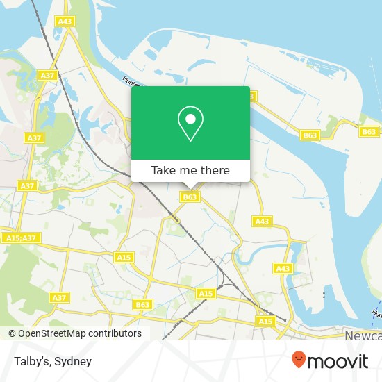 Mapa Talby's, 286-292 Maitland Rd Mayfield NSW 2304