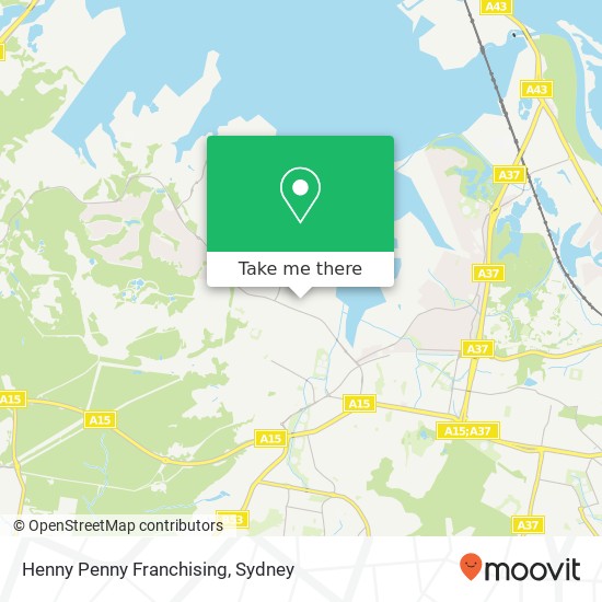 Mapa Henny Penny Franchising, Carbine Clos Maryland NSW 2287