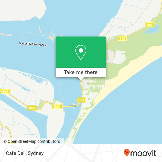 Mapa Cafe Deli, Nelson Bay Rd Fern Bay NSW 2295