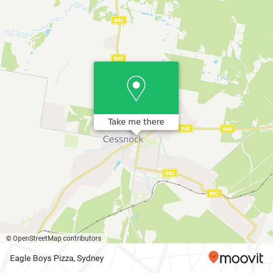 Eagle Boys Pizza, Allandale Rd Cessnock NSW 2325 map