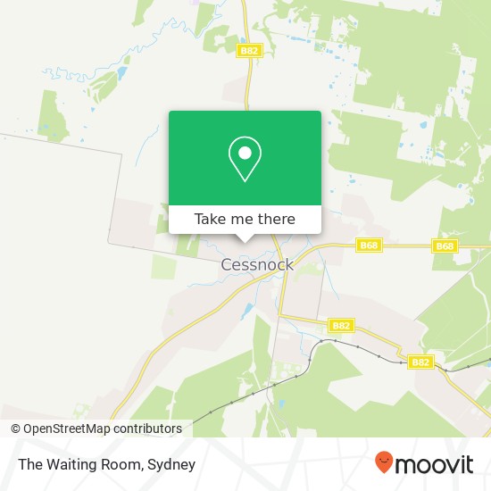 Mapa The Waiting Room, 27 View St Cessnock NSW 2325