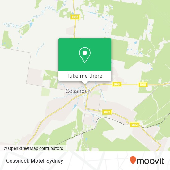Cessnock Motel map