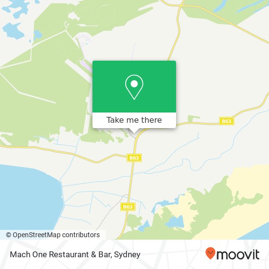 Mapa Mach One Restaurant & Bar, Technology Pl Williamtown NSW 2318