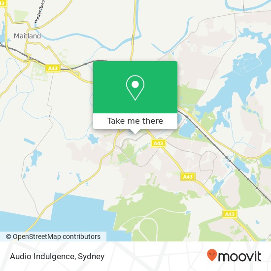 Mapa Audio Indulgence, 9 Alfred Clos East Maitland NSW 2323