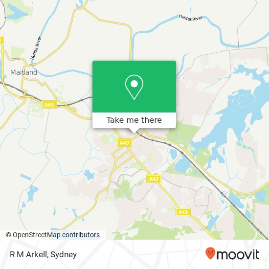 Mapa R M Arkell, 100 George St East Maitland NSW 2323