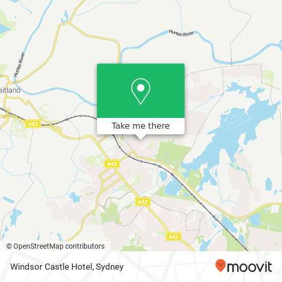 Windsor Castle Hotel, 25 George St East Maitland NSW 2323 map