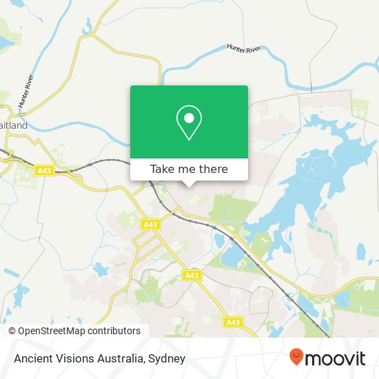 Mapa Ancient Visions Australia, Narang St East Maitland NSW 2323