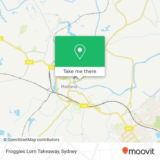 Froggies Lorn Takeaway, 19 Belmore Rd Lorn NSW 2320 map