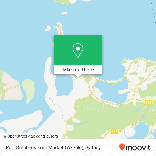 Mapa Port Stephens Fruit Market (W / Sale), 22 George Rd Salamander Bay NSW 2317