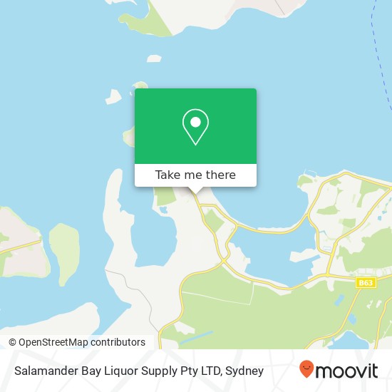 Mapa Salamander Bay Liquor Supply Pty LTD