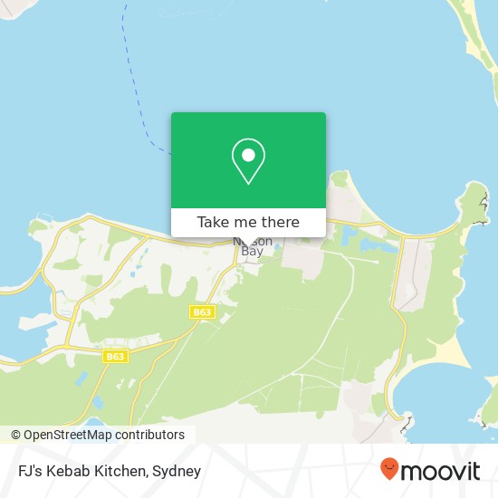 Mapa FJ's Kebab Kitchen, Stockton St Nelson Bay NSW 2315