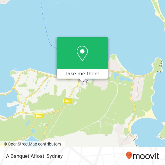 Mapa A Banquet Afloat, 35 Stockton St Nelson Bay NSW 2315