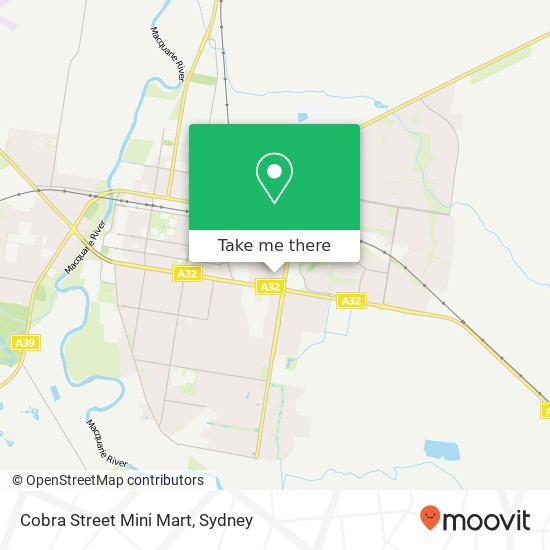 Cobra Street Mini Mart, 43 Alder Pl Dubbo NSW 2830 map