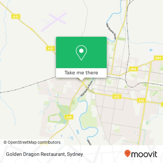 Mapa Golden Dragon Restaurant, Mitchell Hwy Dubbo NSW 2830