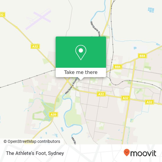 Mapa The Athlete's Foot, Macquarie St Dubbo NSW 2830