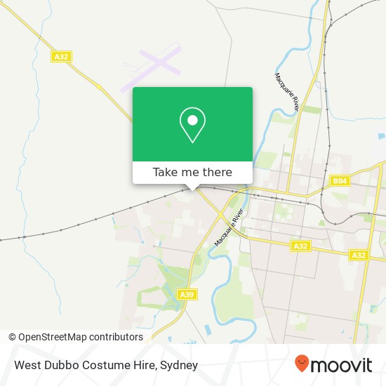 Mapa West Dubbo Costume Hire, 8 Depot Rd Dubbo NSW 2830