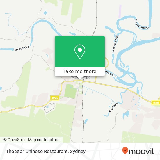 The Star Chinese Restaurant, 45 Cameron St Wauchope NSW 2446 map