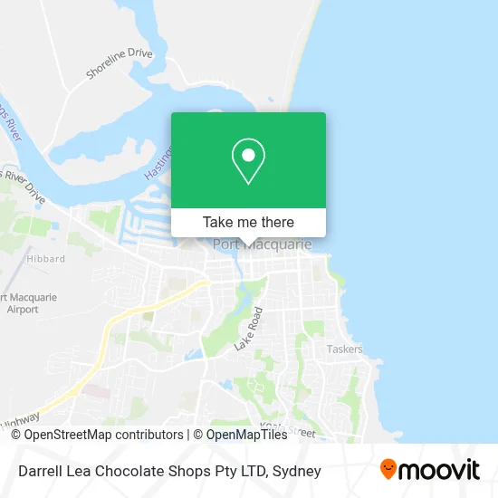 Mapa Darrell Lea Chocolate Shops Pty LTD
