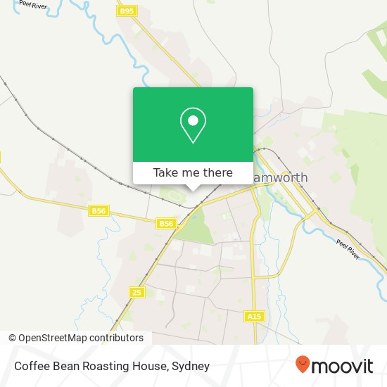 Mapa Coffee Bean Roasting House, 19 Showground Rd Taminda NSW 2340