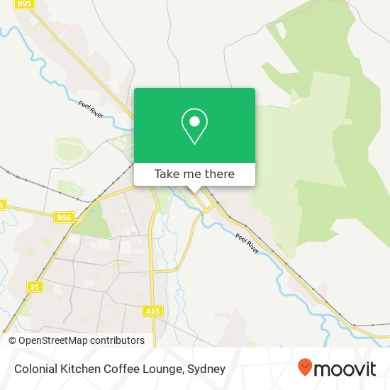 Mapa Colonial Kitchen Coffee Lounge, Peel St Tamworth NSW 2340