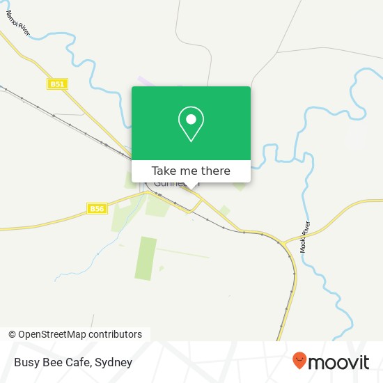 Mapa Busy Bee Cafe, 242 Conadilly St Gunnedah NSW 2380
