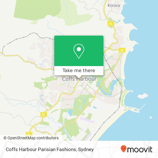 Coffs Harbour Parisian Fashions, 152 West High St Coffs Harbour NSW 2450 map