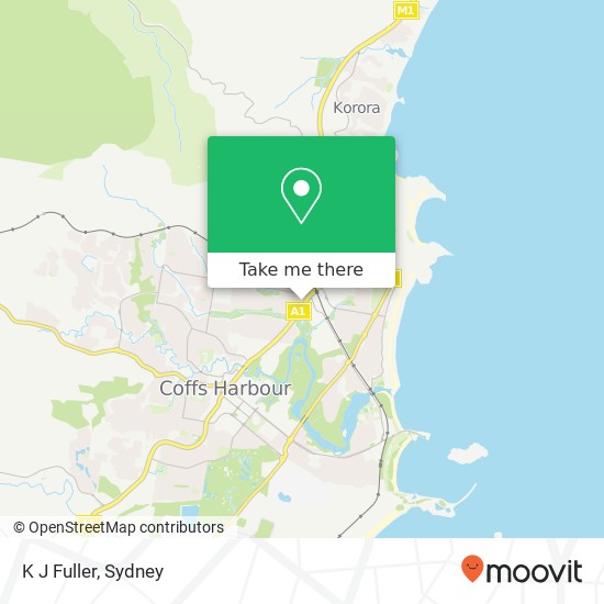 Mapa K J Fuller, 234 Woolgoolga Rd Coffs Harbour NSW 2450