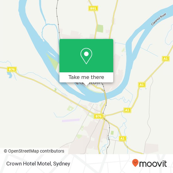 Crown Hotel Motel map