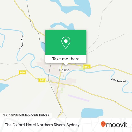 The Oxford Hotel Northern Rivers, 161 Walker St Casino NSW 2470 map