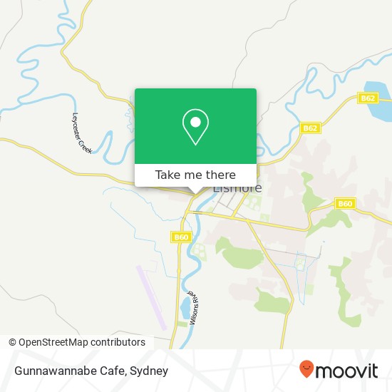 Mapa Gunnawannabe Cafe, 18 Union St South Lismore NSW 2480