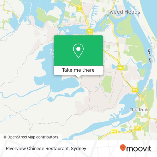 Mapa Riverview Chinese Restaurant, 20 Ballymore Ct Banora Point NSW 2486
