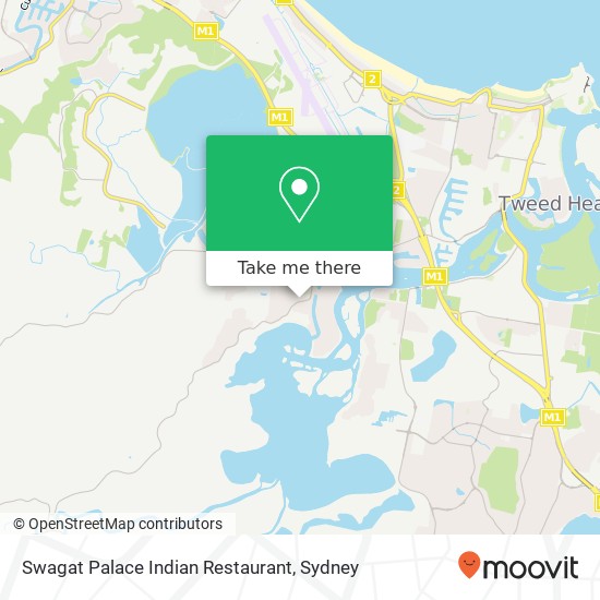 Mapa Swagat Palace Indian Restaurant, 24-28 Scenic Dr Tweed Heads West NSW 2485