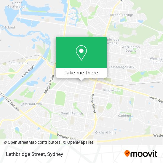 Mapa Lethbridge Street